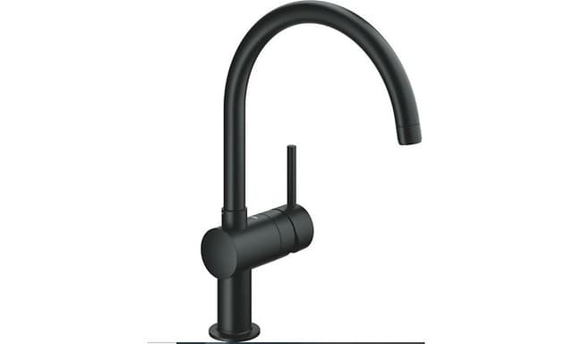 Black kitchen faucet from Grohe
