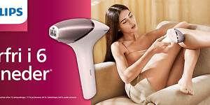 Philips Lumea IPL banner med dansk tekst