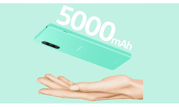 Xperia 10 -älypuhelin 5 000 mAh:n akulla