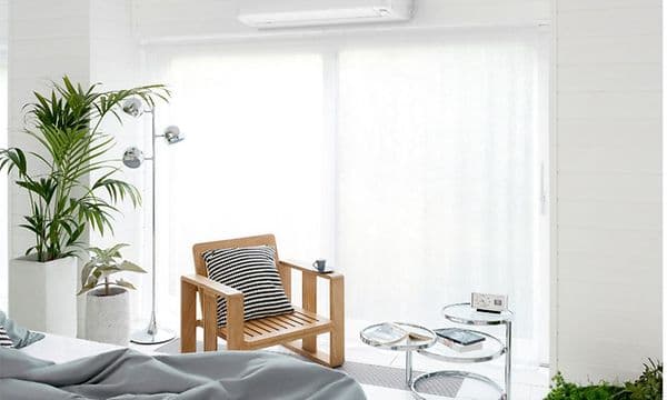 stue med varmepumpe