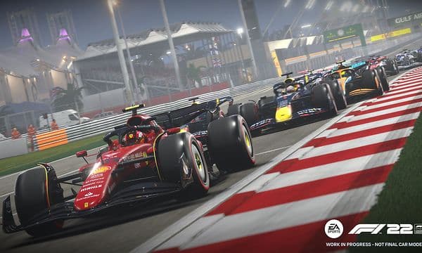 Ferrarin formula-auto edestä kuvattuna