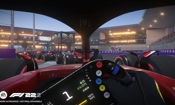 inne i en Ferrari F1 i f1 22