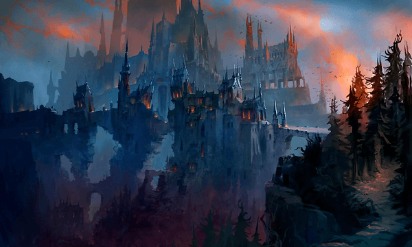 World of Warcraft - Shadowlands screenshot of dark castle
