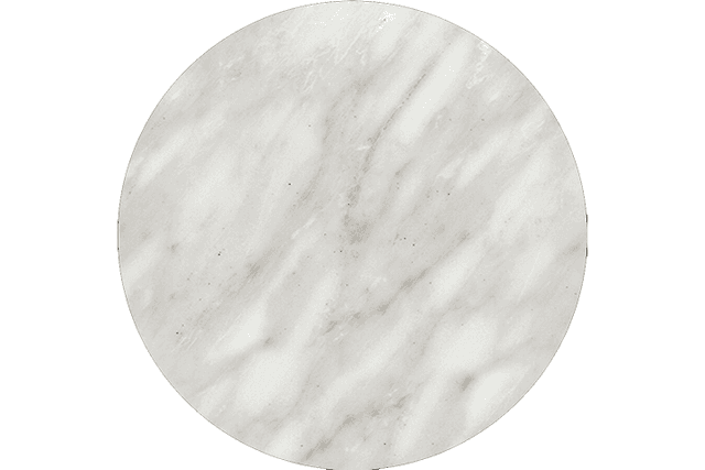 Round Epoq tabletop laminate white marble