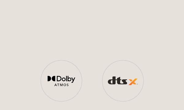 Samsung DolbyAtmos og dtsx-logoer