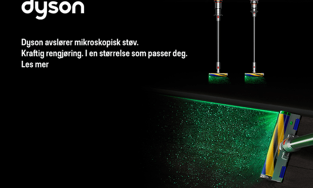 Dyson-kollasje med norsk tekst