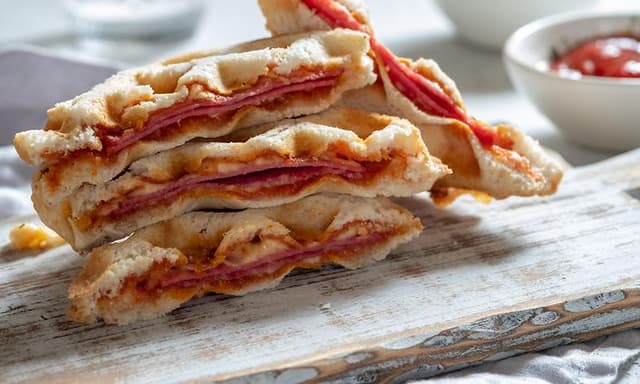 Toast lavet i vaffeljern