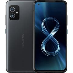 Produktbilde av en Asus mobiltelefon sett forfra og bakfra