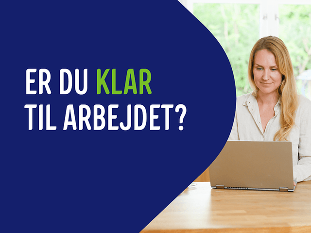 Tilbage til hverdagen - Billede med teksten Klar til arbejdet