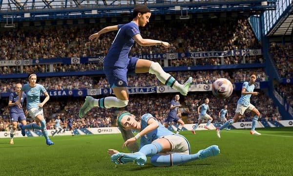 FIFA 23 - Sam Kerr hopper over en anden spiller