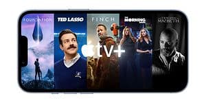 Apple TV+ serie på skjermen til iPhone 13