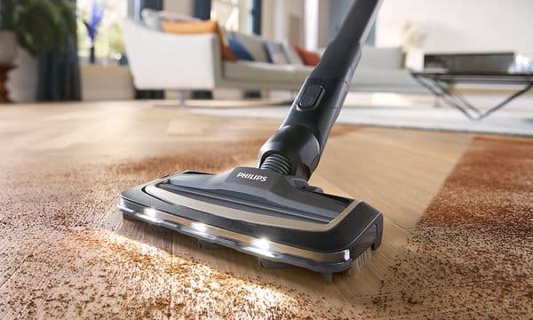Vacuum nozzle with LED-light