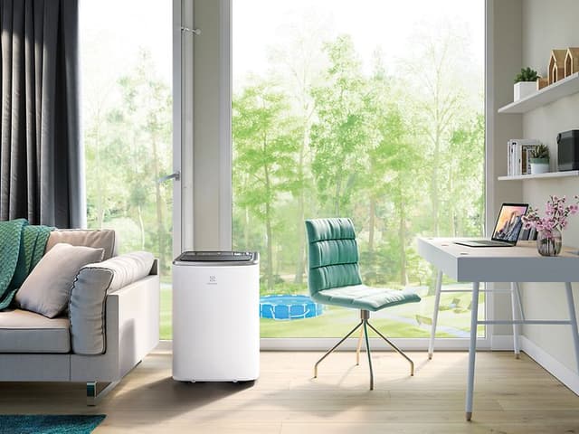 Elecotrulux -Air quality-Portable air conditioner in a livingroom