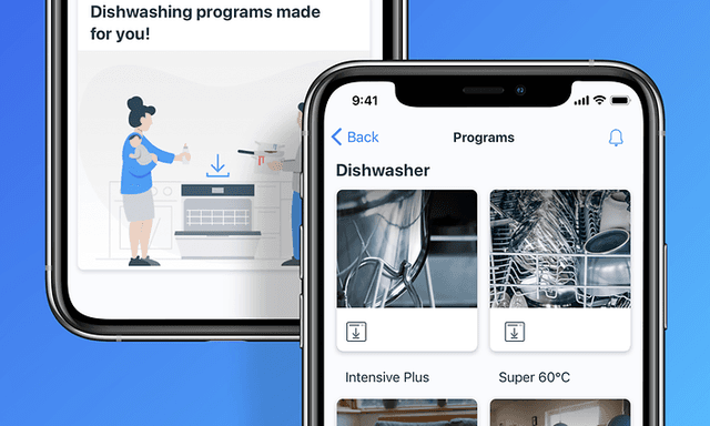 Download vaskemaskineprogrammer på smartphone