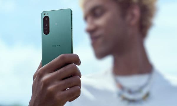 Green Sony Xperia 5 phone