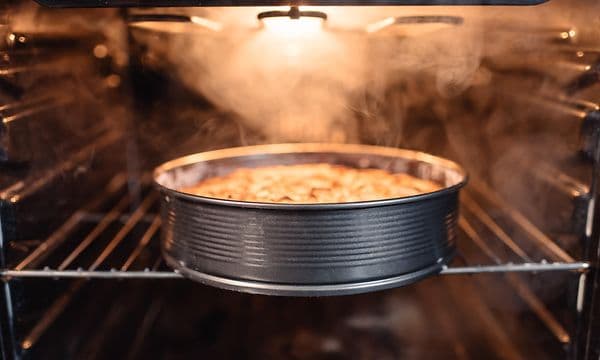 Cake in oven