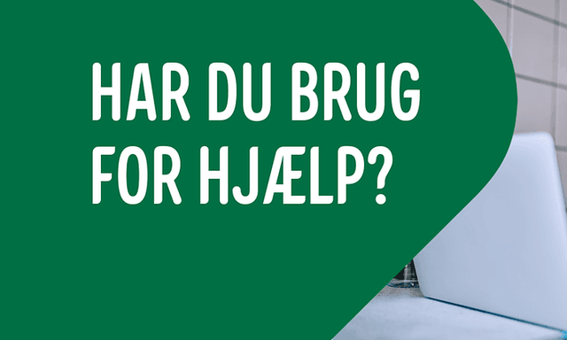 Banner med mand, laptop, telefon og teksten: har du brug for hjælp?