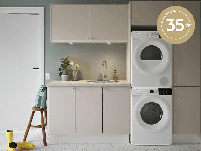 Epoq Core Grey Mist vaskerom med logo for 35-års garanti