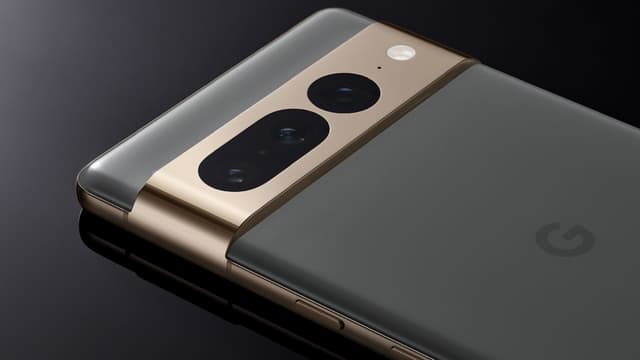 Google Pixel 7 Pro on a grey background