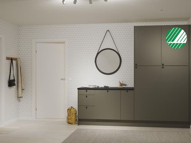 Epoq - Keittiösarja - Trend Moss Green eteinen ja kodinhoitohuone Joutsenmerkillä