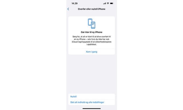 Apple - iPhone - Skærmbillede af hvordan man gendanner iPhone