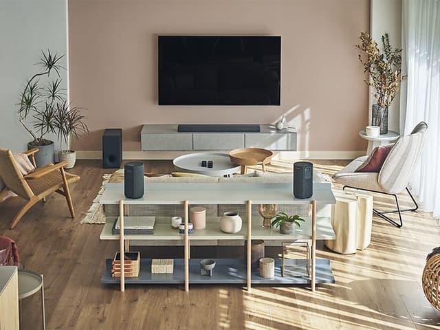 Sony - Kaiuttimet - Langaton HT-A3000-kaiutin olohuoneessa