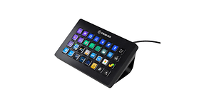 Billede af Elgato Stream-deck med forskellig-programmerede knapper