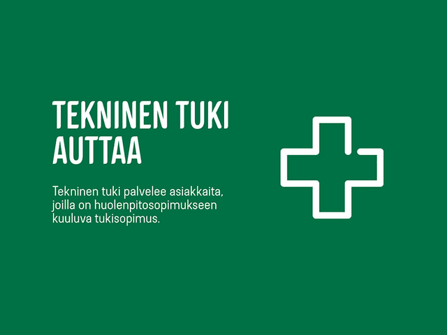 Tekninen tuki auttaa