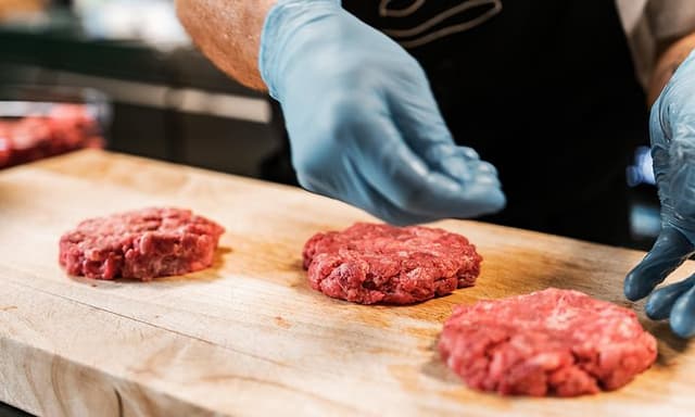 Man making burgers