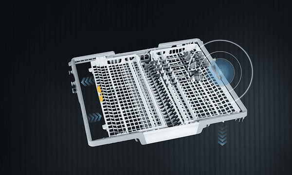 Illustrasjon av 3D MultiFlex bestikkskuff til en Miele oppvaskmaskin