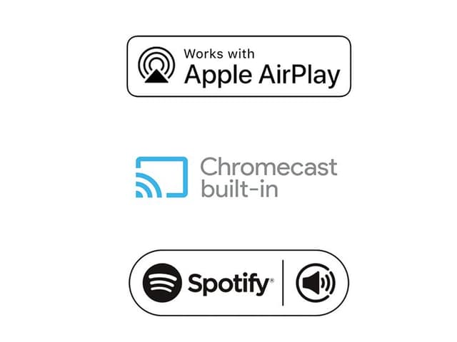 Sony - Høyttalere - Logoer avairplay, google og spotify