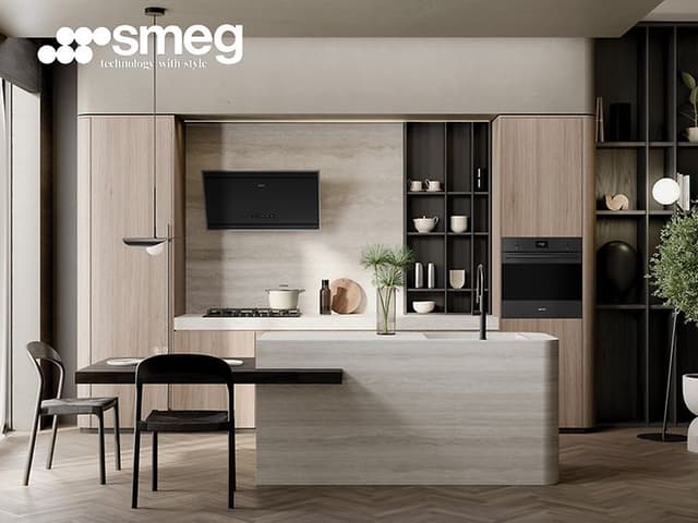 Smeg banner - vitvaror - Smeg ugn i ett kök