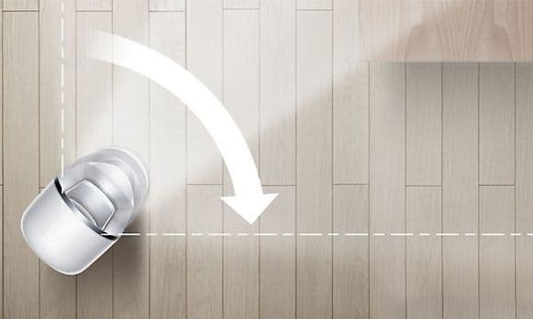 Illustration över hur Dyson Hot and Cool cirkulerar luft i rummet vid 70°