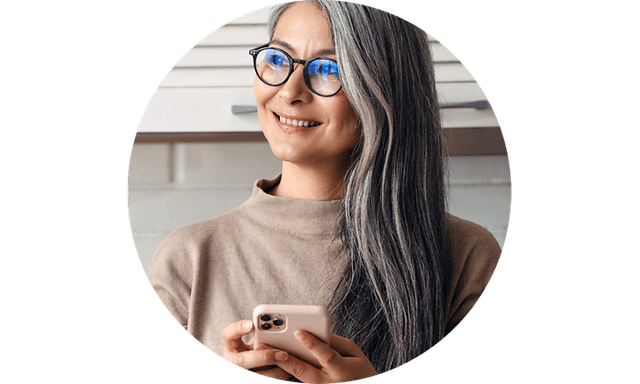 Woman with mobile phone