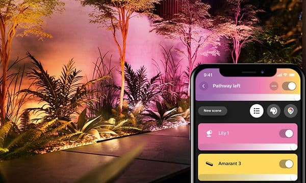 Ulkovalaistus ja Philips Hue mobiilisovellus
