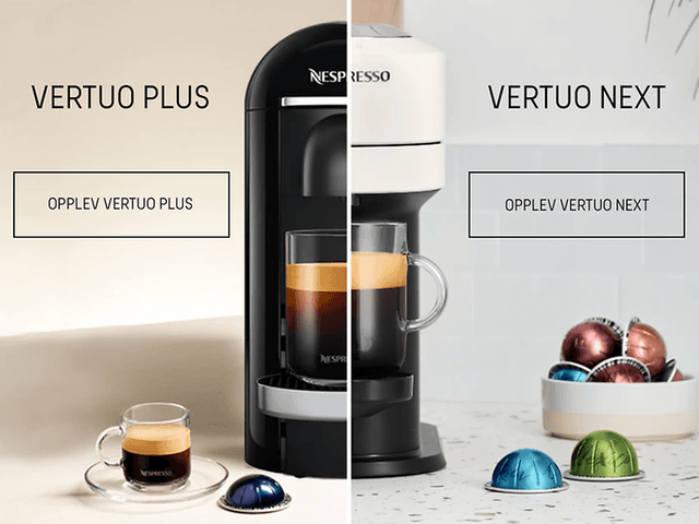 Nespresso Vertuo kaffemaskin og kaffekapsler