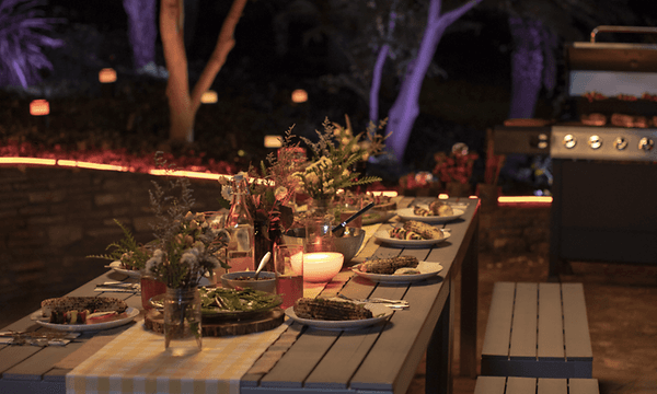 Dinner table outside