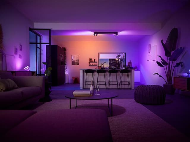 Smart lighting - Two living rooms with smart light inside