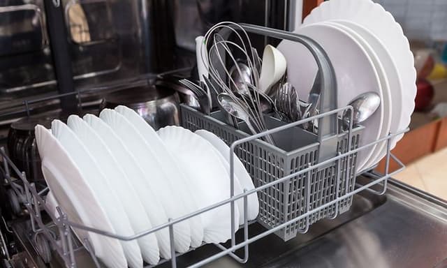 Fully loaded dishwasher