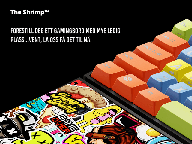 Fargerikt The Shrimp gaming-tastatur
