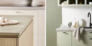 Epoq Edge Natural Oak og Trend Pistachio kjøkken