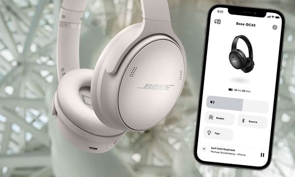 Bose-kuulokkeet ja Bose Music -sovellus iPhone-puhelimessa