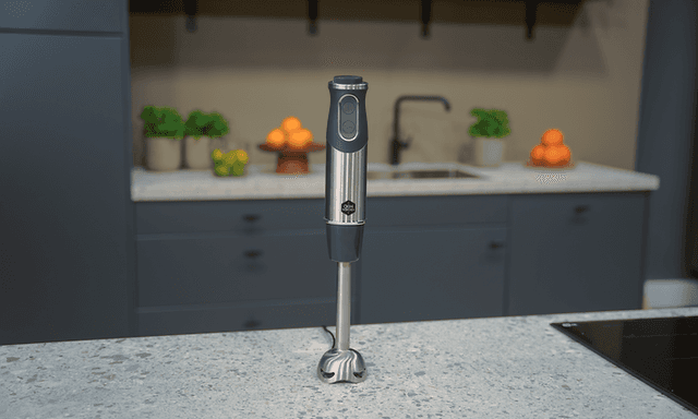 SDA - Blender - A black hand blender standing on a table