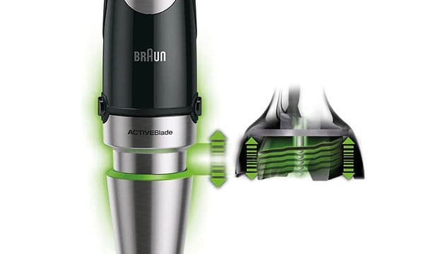 Illustrasjon av Braun stavmikser og ActiveBlade-teknologi