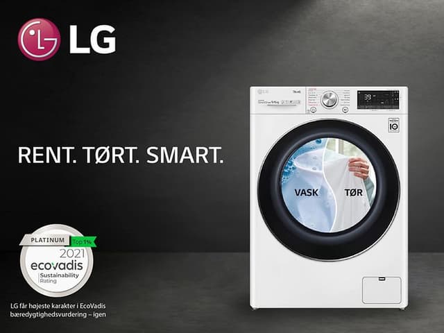 LG combined washing machine and dryer banner