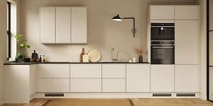 EPOQ - K30C - Køkken - Trend Greige - Beige - Dekton Bordplade - Stålhane - Højskab