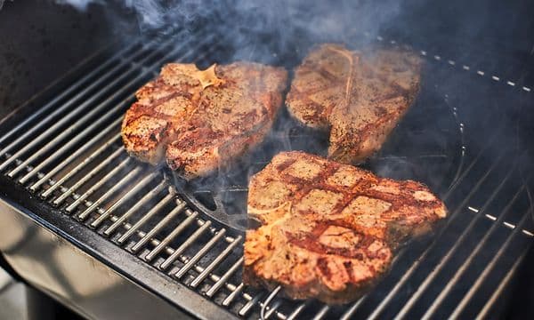 meat smoked on grill