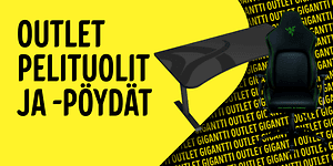 Outlet pelituolit ja -pöydät