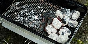 Charcoal on the grill
