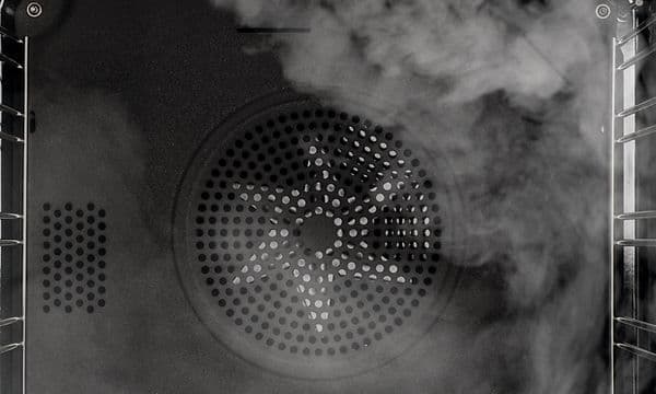 The inside of Miele's combined steam oven and MonoSteam function